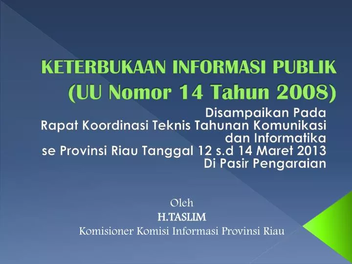 keterbukaan informasi publik uu nomor 14 tahun 2008