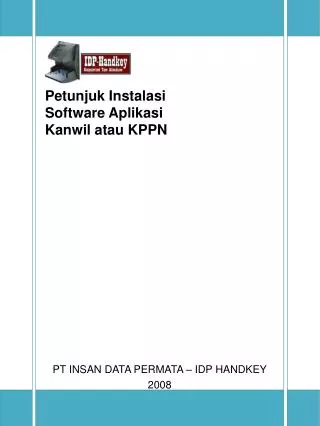 petunjuk instalasi software aplikasi kanwil atau kppn