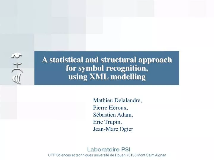 a statistical and structural approach for symbol recognition using xml modelling