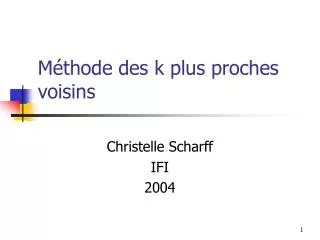 m thode des k plus proches voisins