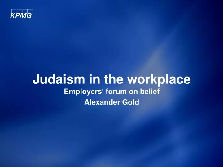 judaism in the workplace
