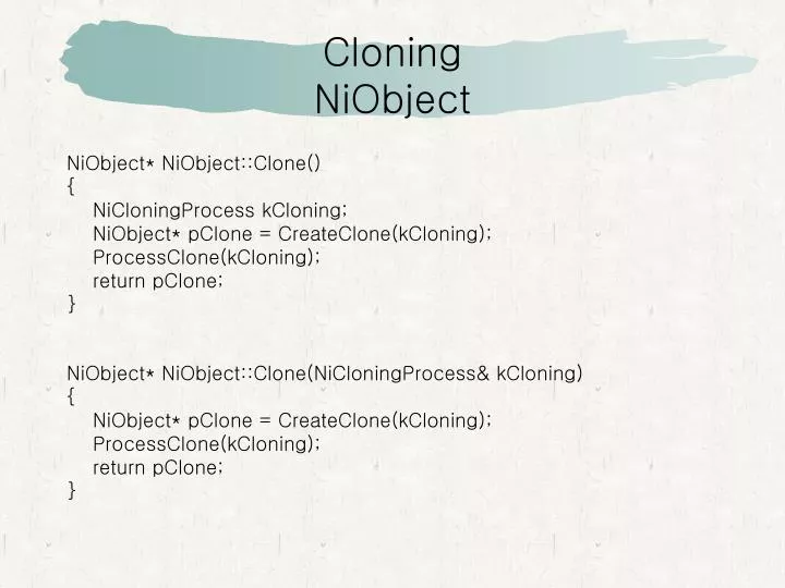 cloning niobject