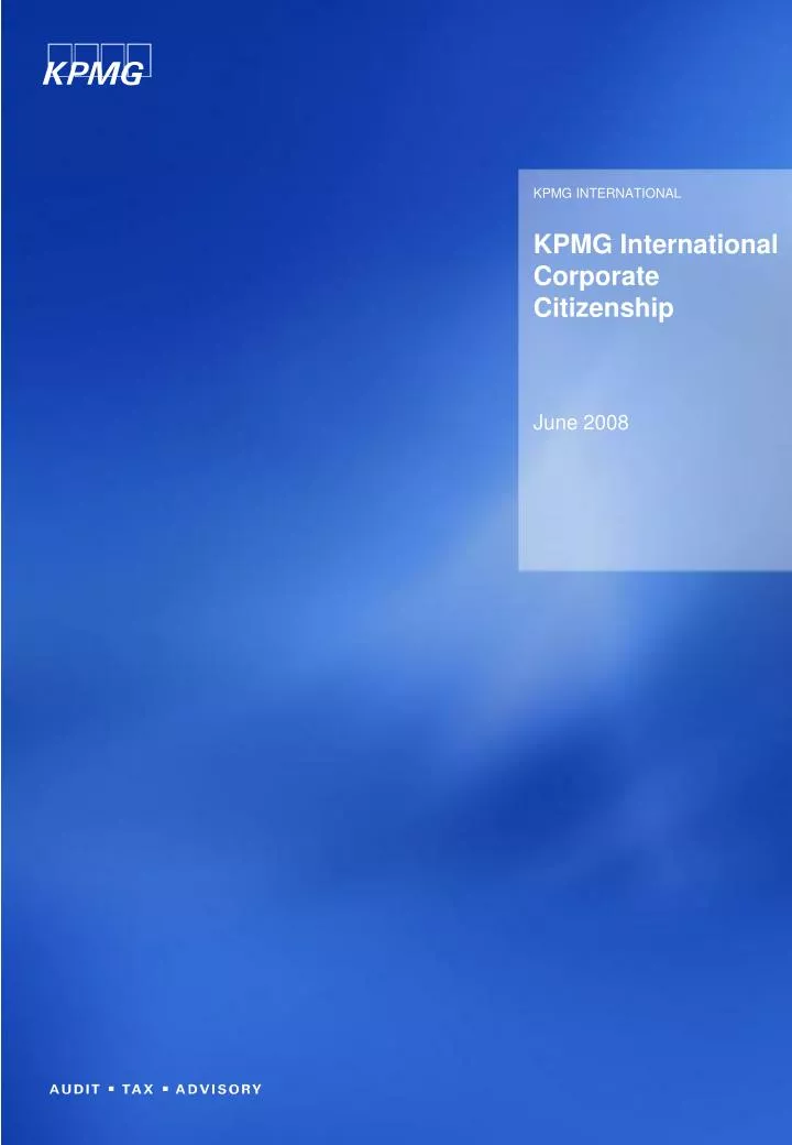 kpmg international corporate citizenship