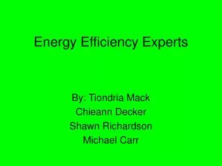 Energy Efficiency Experts
