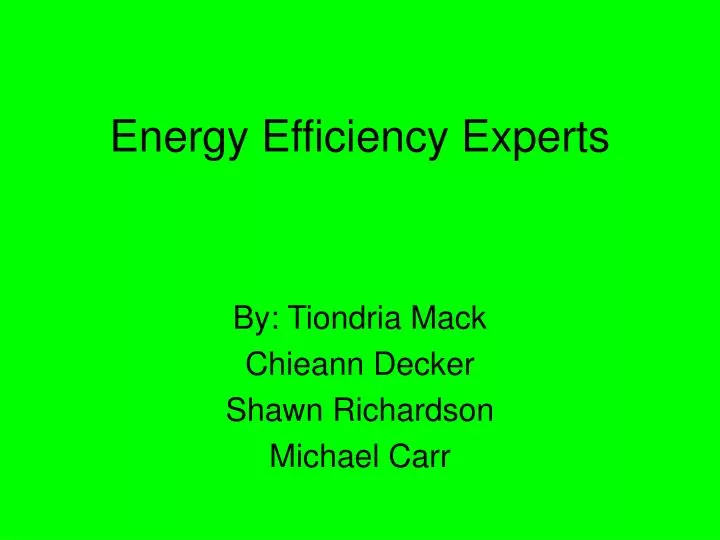 energy efficiency experts