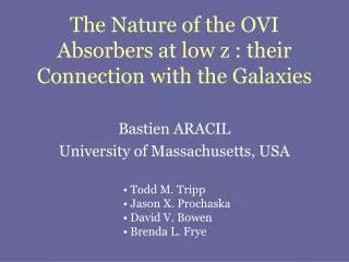 The Nature of the OVI Absorbers at low z : their Connection with the Galaxies