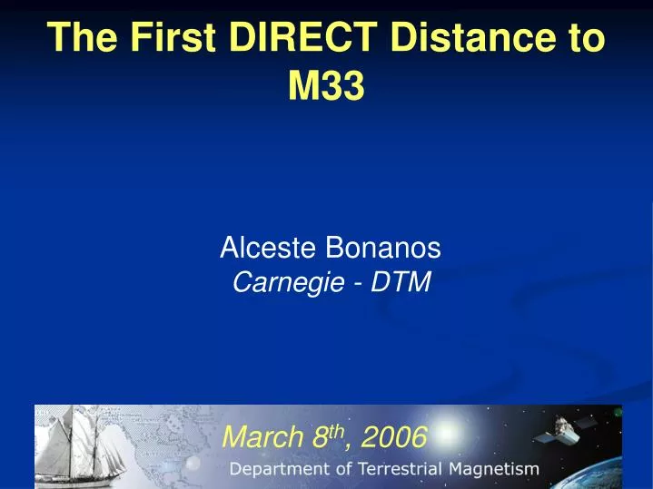 the first direct distance to m33