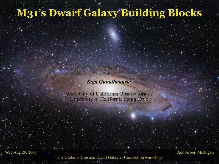 m31 s dwarf galaxy building blocks