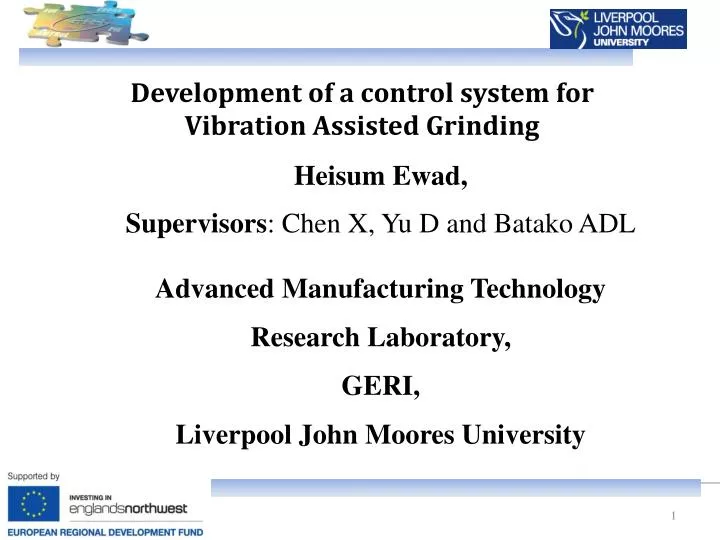 development of a control system for vibration assisted grinding