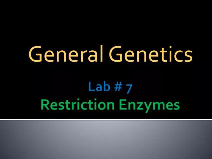 general genetics
