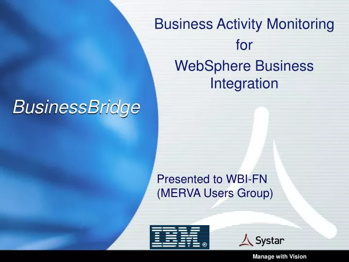 business activity monitoring for websphere business integration
