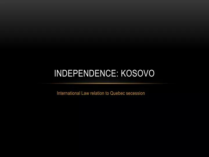 independence kosovo