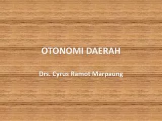 otonomi daerah