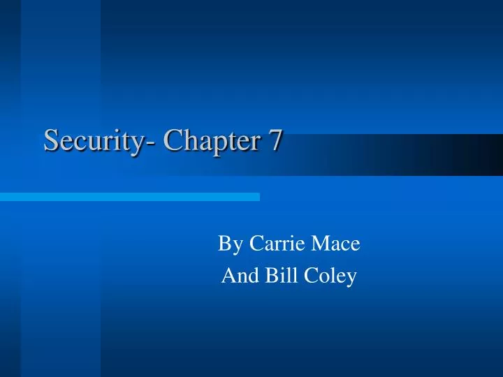 security chapter 7