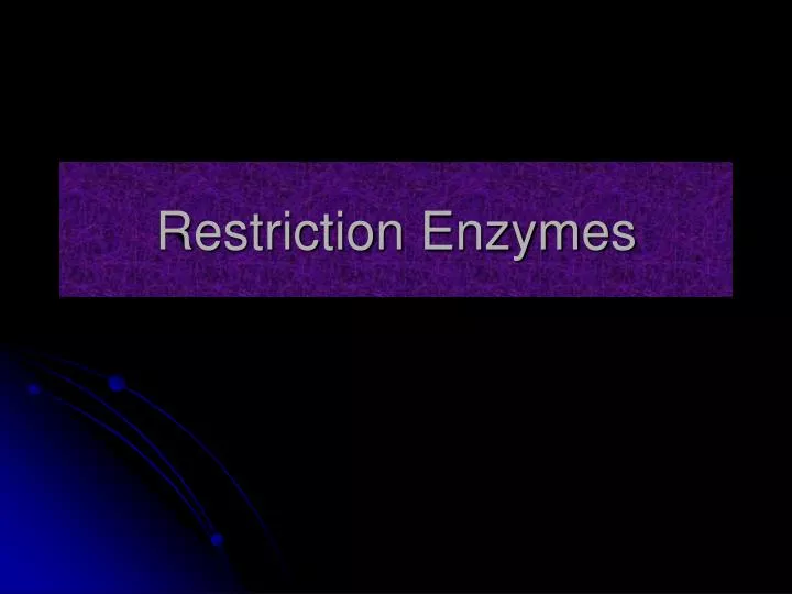 restriction enzymes