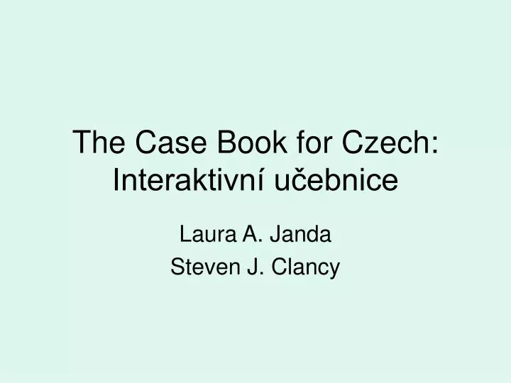 the case book for czech interaktivn u ebnice