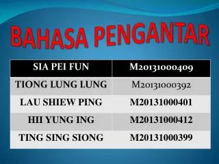 bahasa pengantar