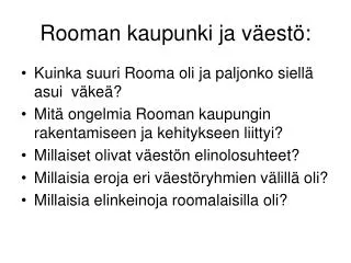 rooman kaupunki ja v est