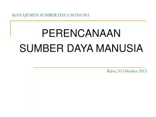 manajemen sumber daya manusia