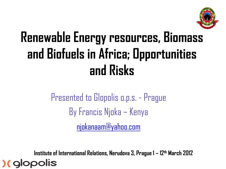 renewable energy resources biomass and biofuels in africa opportunities and risks