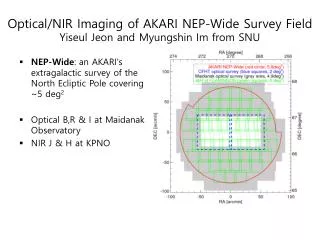 Optical/NIR Imaging of AKARI NEP-Wide Survey Field Yiseul Jeon and Myungshin Im from SNU