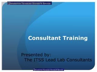 Consultant Training
