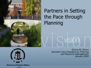 Partners in Setting the Pace through Planning