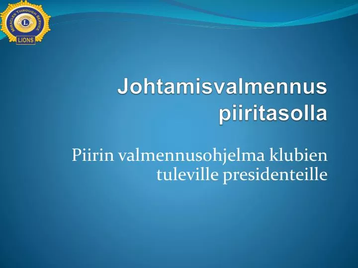 johtamisvalmennus piiritasolla