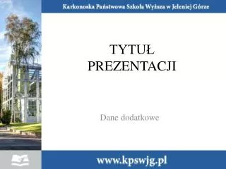 tytu prezentacji