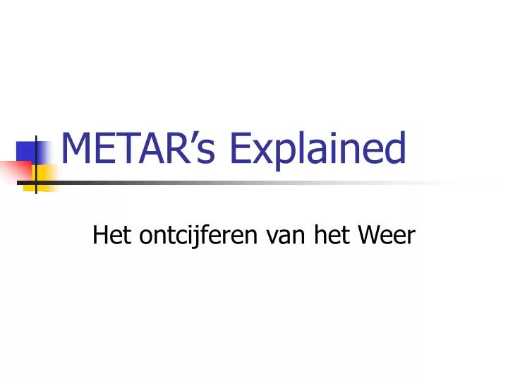 metar s explained