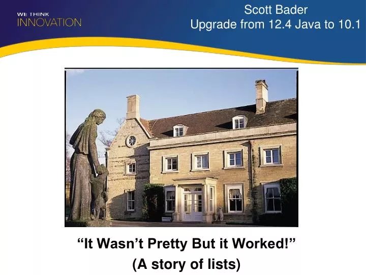 scott bader upgrade from 12 4 java to 10 1