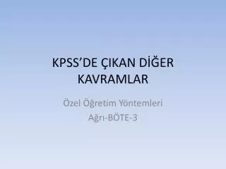 kpss de ikan d er kavramlar