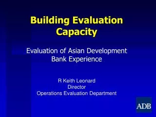 Building Evaluation Capacity