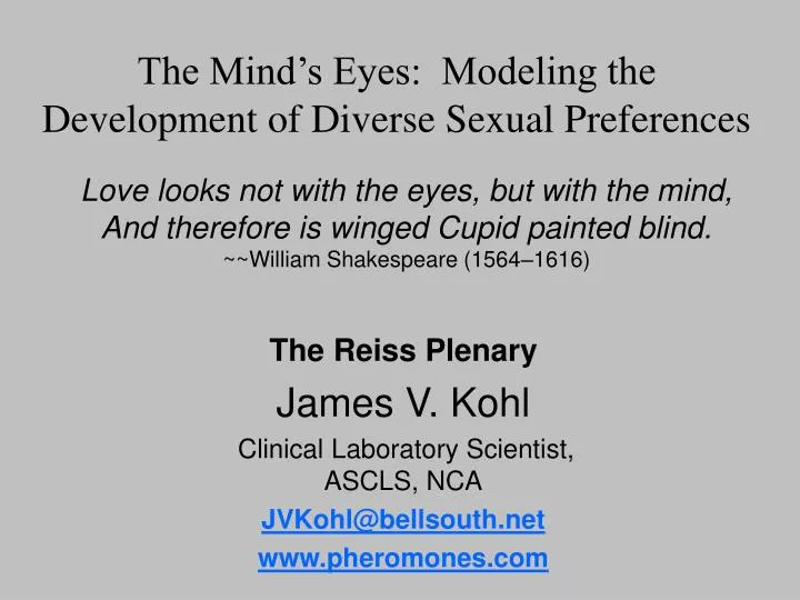 the mind s eyes modeling the development of diverse sexual preferences