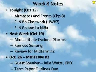 Week 8 Notes