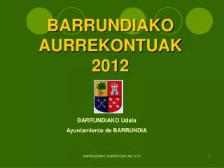 barrundiako aurrekontuak 2012