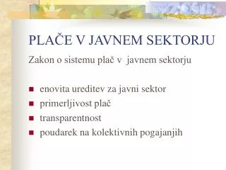 pla e v javnem sektorju