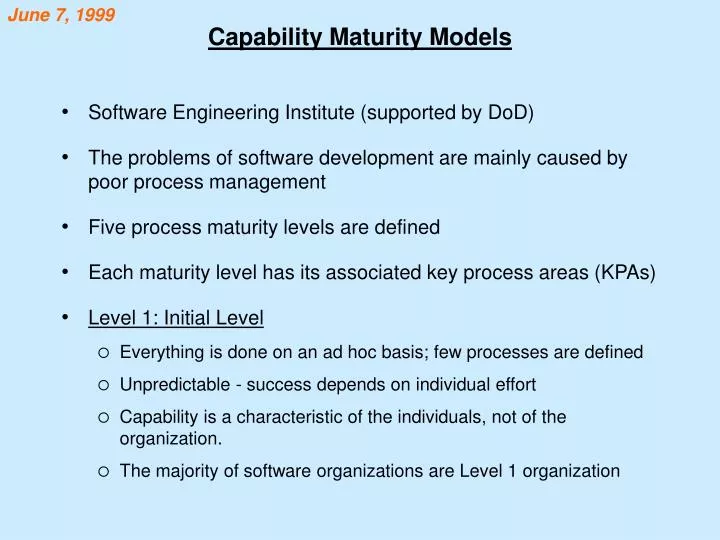 capability maturity models