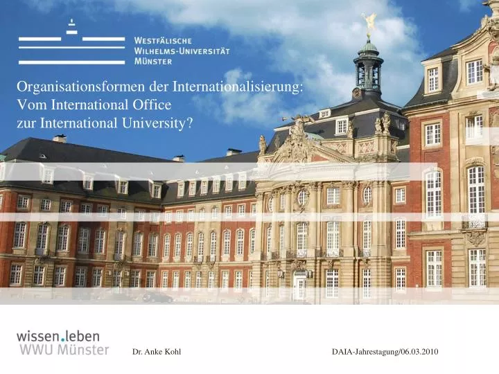 organisationsformen der internationalisierung vom international office zur international university