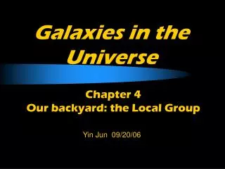 Galaxies in the Universe