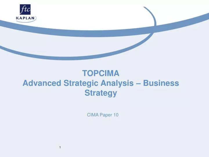 topcima advanced strategic analysis business strategy