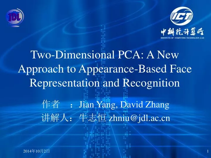 two dimensional pca a new approach to appearance based face representation and recognition