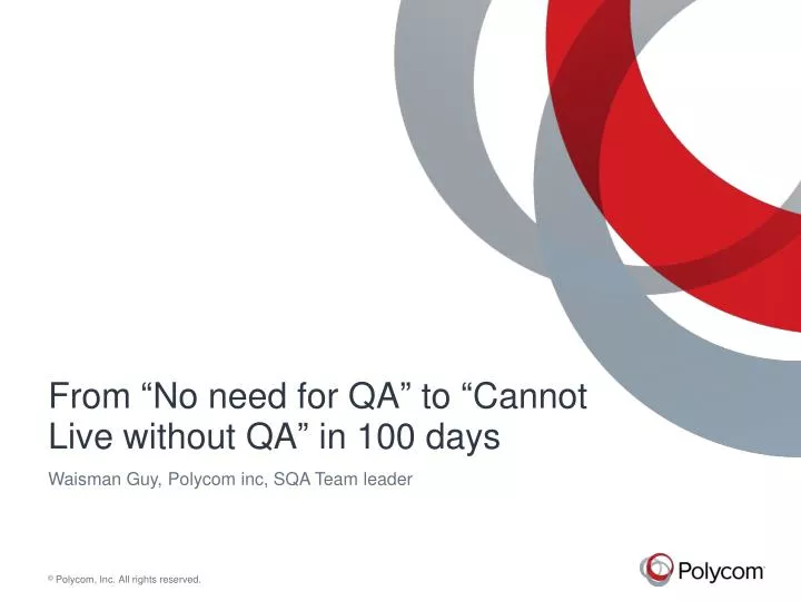 from no need for qa to cannot live without qa in 100 days