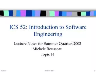 ICS 52: Introduction to Software Engineering