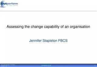 Assessing the change capability of an organisation