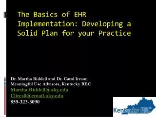 The Basics of EHR Implementation: Developing a Solid Plan for your Practice