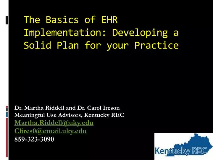 the basics of ehr implementation developing a solid plan for your practice