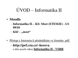 vod informatika ii