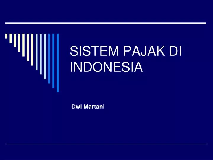 sistem pajak di indonesia