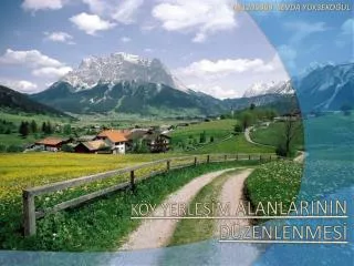 k y yerle m alanlarinin d zenlenmes